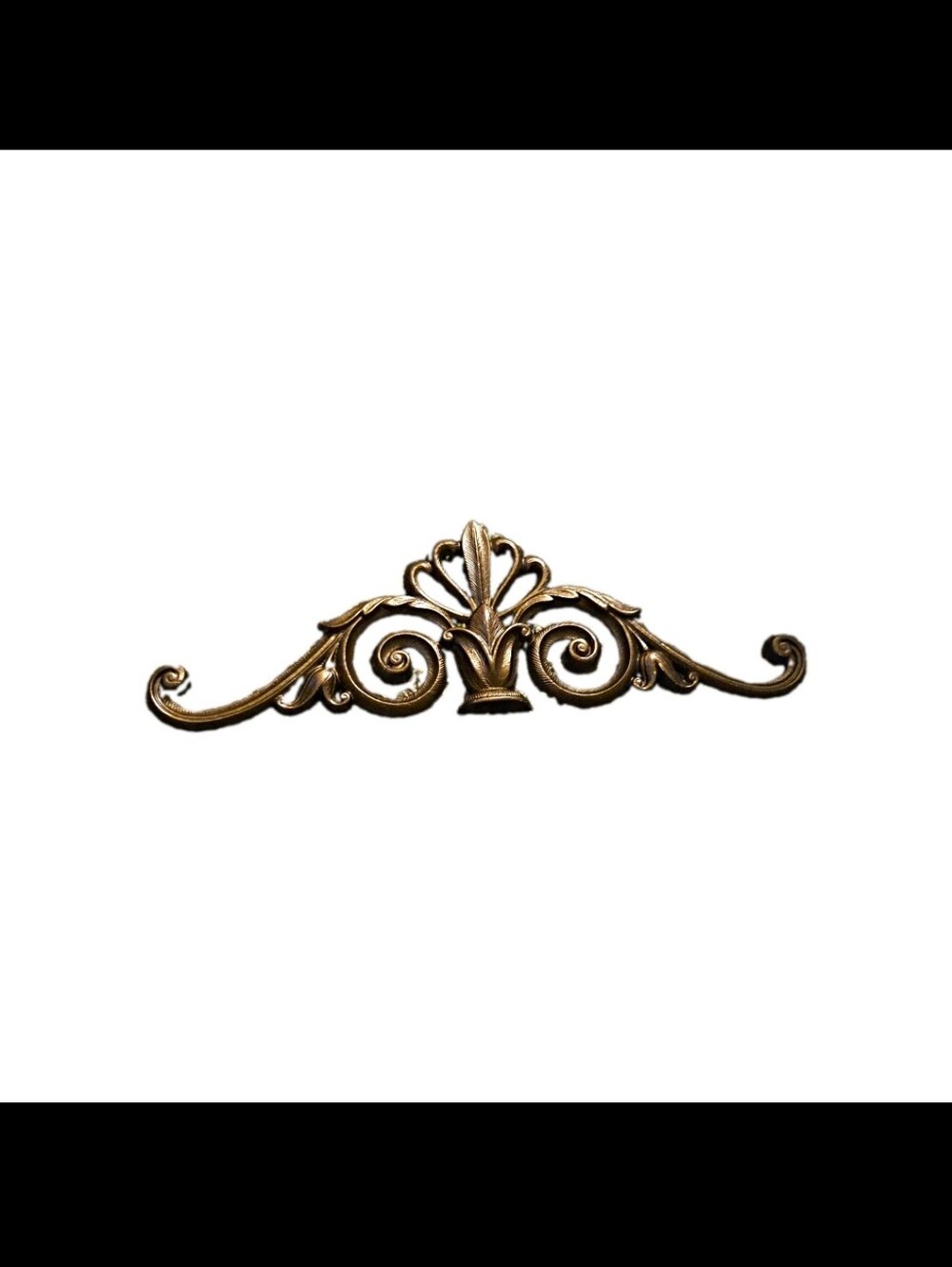 Ornate Gold Decorative Wall Accent - Classic Scroll Design